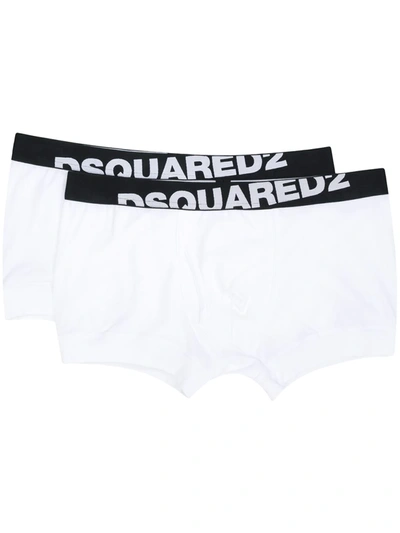 Shop Dsquared2 Logo Waistband Boxers In White