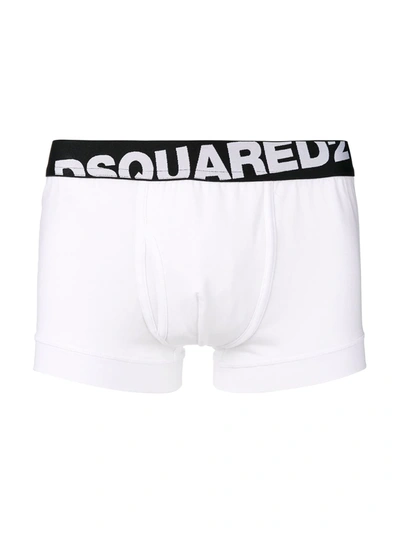 Shop Dsquared2 Logo Waistband Boxers In White
