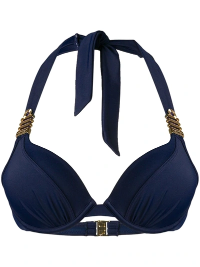 Shop Marlies Dekkers Royal Push Up Bikini Top In Blue