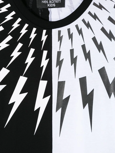 Shop Neil Barrett Colour-block Lightning Bolt T-shirt In Black