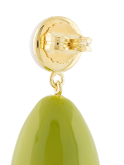 Eshvi Oval Drop Earrings In Grün