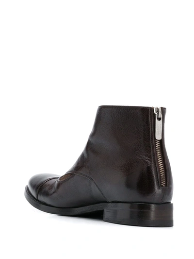 Shop Alberto Fasciani Leather Ankle Boots In Brown