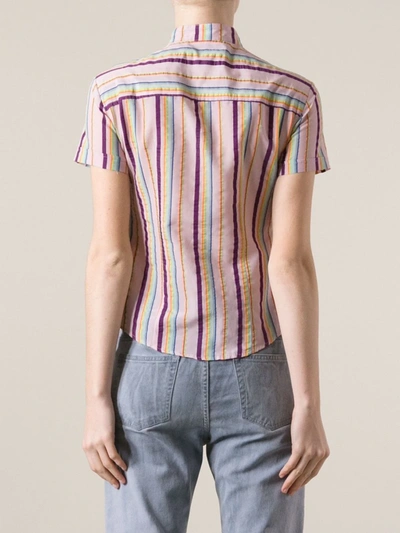 Pre-owned Romeo Gigli Vintage Striped Shirt In Pink