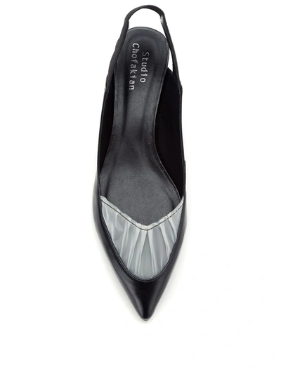 Shop Studio Chofakian Slingback Pumps In Black