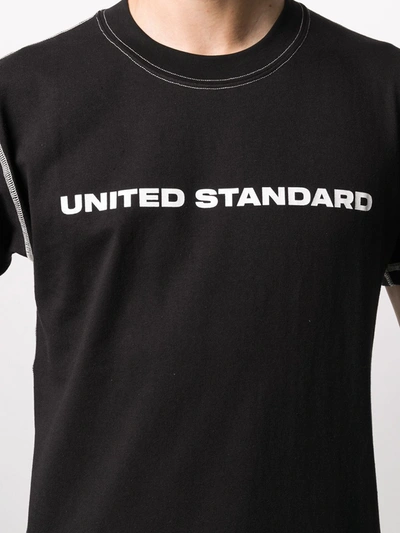 Shop United Standard Crew Neck Printed Logo T-shirt In Black