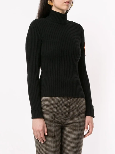Pre-owned Chanel 1990s Roll Neck Cashmere Jumper In Black