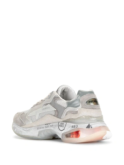 Shop Premiata Sharky Low-top Chunky Sneakers In Grey