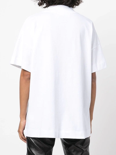 Shop Alyx Logo Mock-neck T-shirt In White