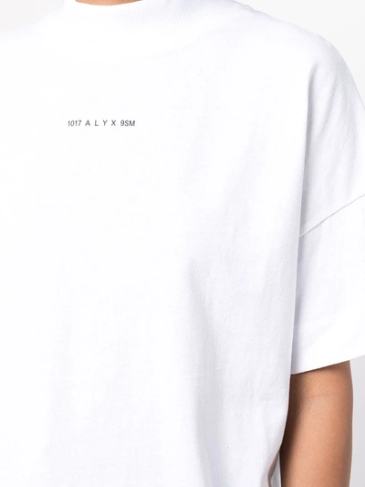 Shop Alyx Logo Mock-neck T-shirt In White