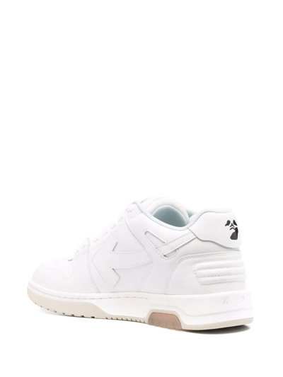 Off-white Out Of Office “for Walking” Leather Sneakers In White