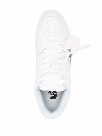 Off-white Out Of Office “for Walking” Leather Sneakers In White