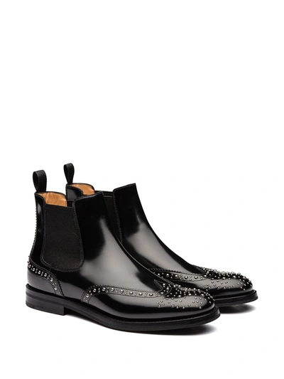 Church's Ketsby Met Studded Glossed-leather Chelsea Boots In Black