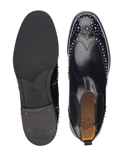 Church's Ketsby Met Studded Glossed-leather Chelsea Boots In Black