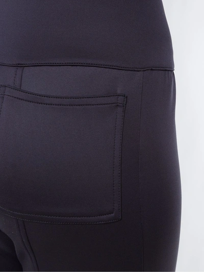 Shop Amir Slama Panelled Flared Trousers In Black