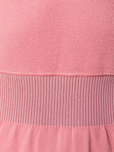 Pre-owned Alaïa 2000s V-neck Knit Dress In Pink