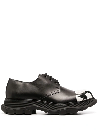 Shop Alexander Mcqueen Tread Derby Shoes In Black