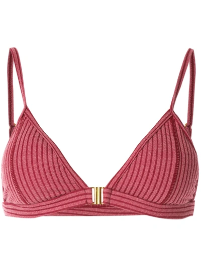 Shop Duskii Capriosca Bikini Top In Red