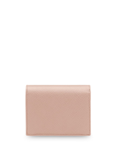 Prada Small Saffiano Bi-fold Wallet In Pink