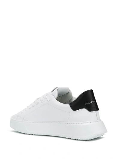 Philippe Model Temple White Black Leather Sneaker In White