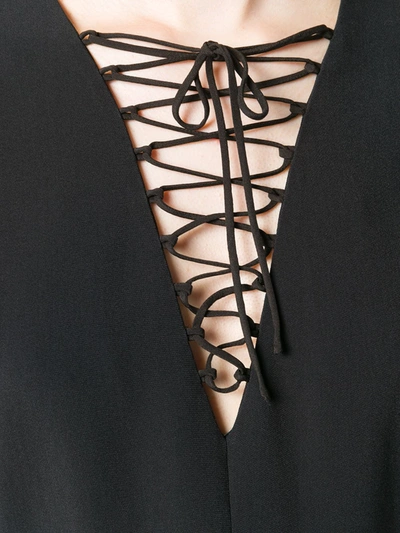 Shop Stella Mccartney Lace-up Mini Dress In Black