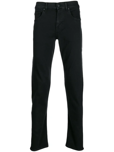 7 For All Mankind Ronnie Tapered Lux Performance Skinny Jeans In Black |  ModeSens