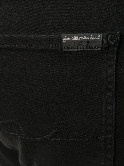 7 For All Mankind Ronnie Tapered Lux Performance Skinny Jeans In Black