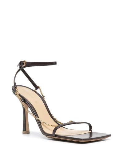 Shop Bottega Veneta Stretch 90 Mm Sandals In Brown