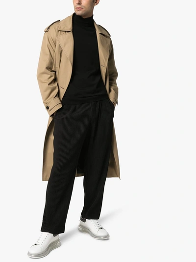 Alexander Mcqueen Signature Oversized Leather Sneakers In White