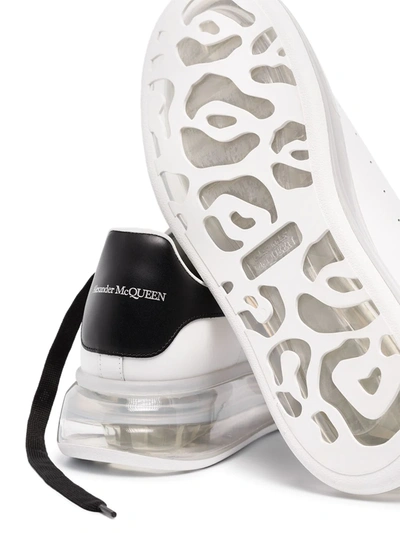 Alexander Mcqueen Signature Oversized Leather Sneakers In White