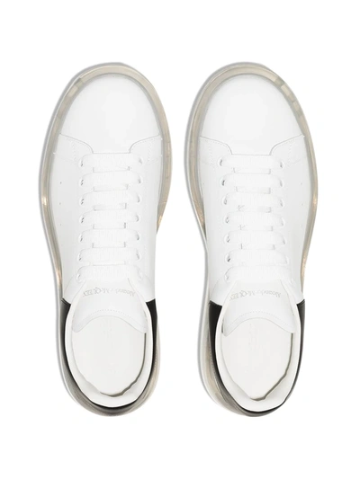 Shop Alexander Mcqueen Oversized Runner Sneakrs In White