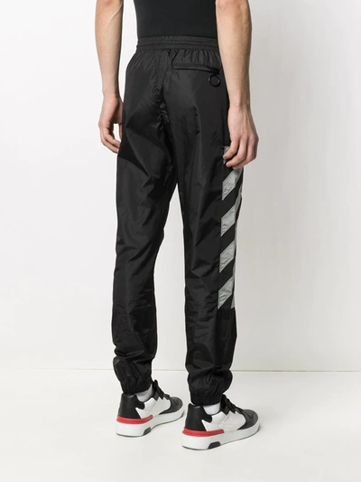 DIAG NYLON TRACKPANT BLACK LIMESTONE