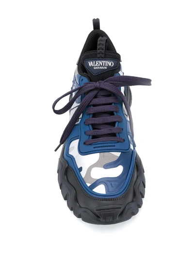 Shop Valentino Rockrunner Sneakers In Black