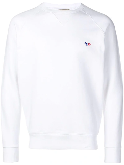 Shop Maison Kitsuné Fox Sweatshirt In White