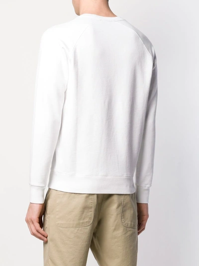 Shop Maison Kitsuné Fox Sweatshirt In White