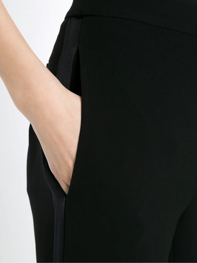 Shop Gloria Coelho Side Panels Straight Trousers In Black