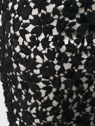 Pre-owned Dolce & Gabbana Crocheted Fitted Dress In Black