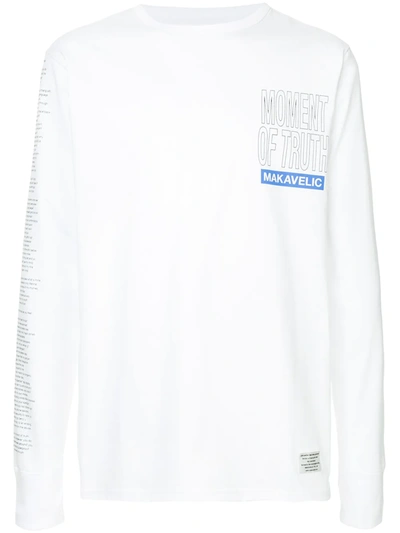 Shop Makavelic Mot Sweatshirt In White