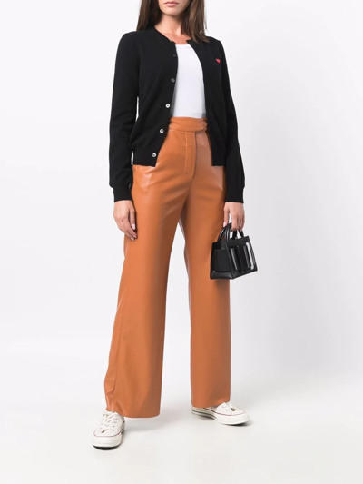 Comme Des Garçons Play Black Small Heart Patch Cardigan In Schwarz