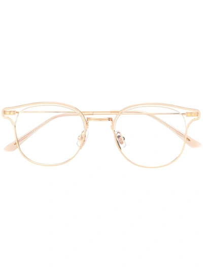 Shop Gentle Monster Alio C1 Round-frame Glasses In Gold