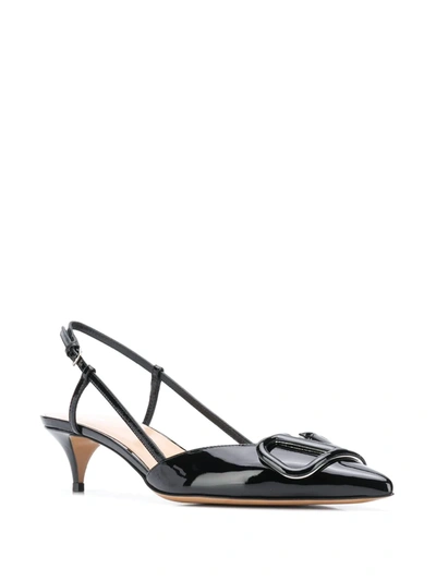 Valentino Vlogo 40 Patent Slingback Pump In Black