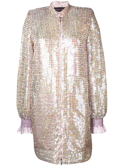 Shop Talbot Runhof Sokoto Sequinned Dress In Pink