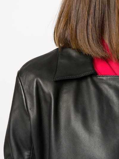 Emporio Armani Long-sleeved Zipped Biker Jacket In White