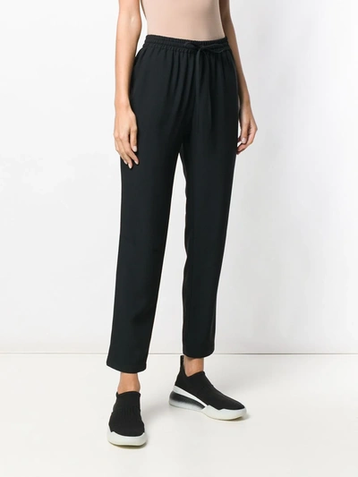 Shop Red Valentino Tapered Leg Relaxed Trousers In Black