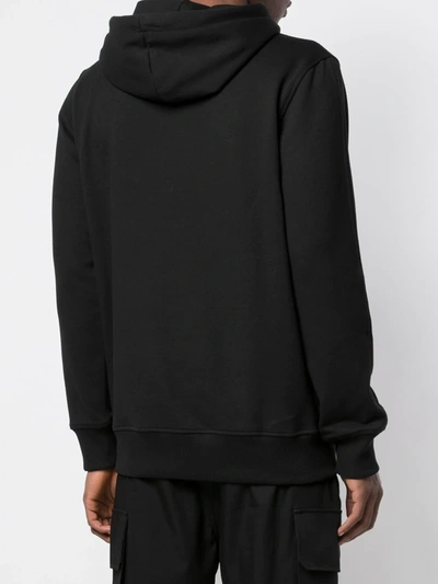 Shop Alyx Logo-print Rib-trimmed Hoodie In Black