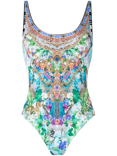 Shop Camilla Reversible Printed Swimsuit In Multicolour