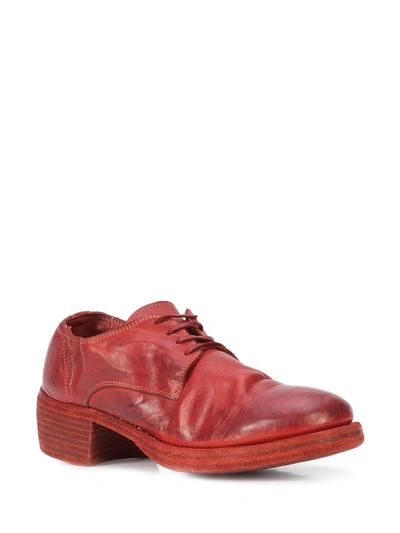 Guidi Lace-up Heeled Shoes In Red