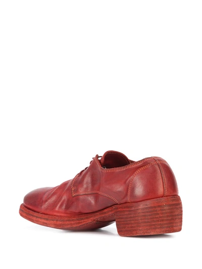 Guidi Lace-up Heeled Shoes In Red