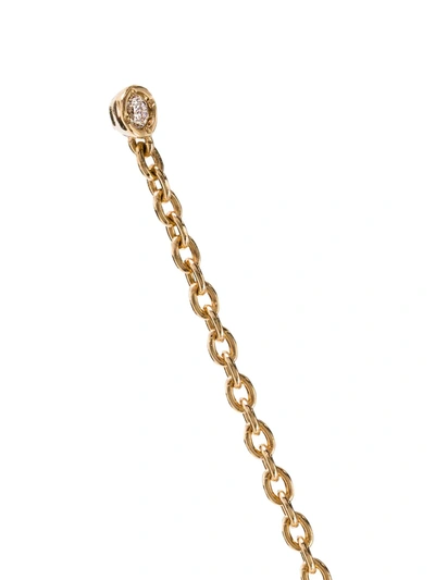 Shop Shihara 18kt Yellow Gold Chain Pierce 200 (01) Diamond Earring In Metallic