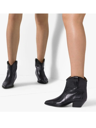 Shop Isabel Marant Dewina 40mm Western Boots In Black