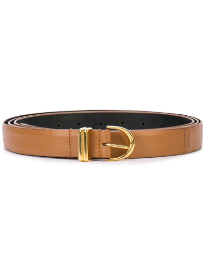 Shop Khaite Leather Belt In Brown